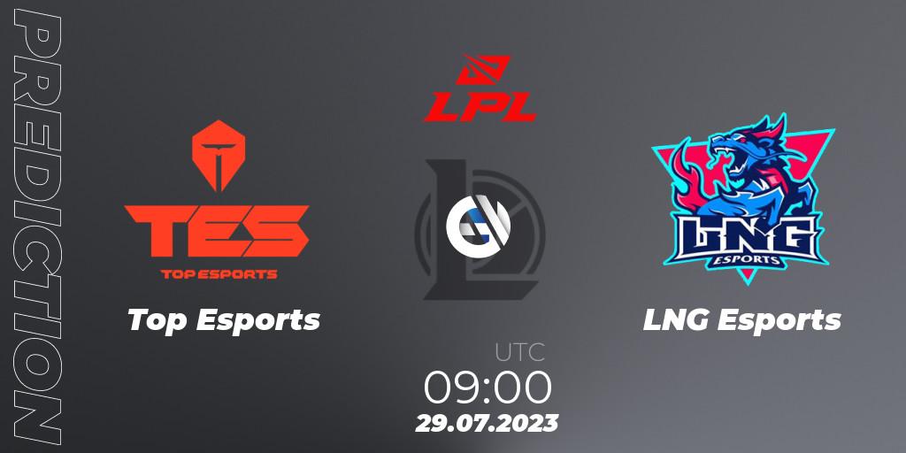 Prognose für das Spiel Top Esports VS LNG Esports. 29.07.23. LoL - LPL Summer 2023 - Playoffs