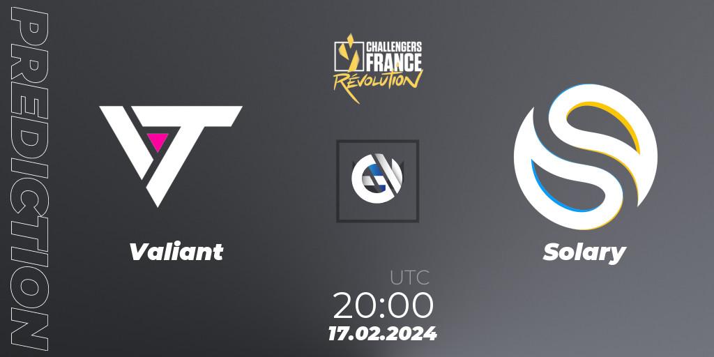 Prognose für das Spiel Valiant VS Solary. 17.02.24. VALORANT - VALORANT Challengers 2024 France: Revolution Split 1