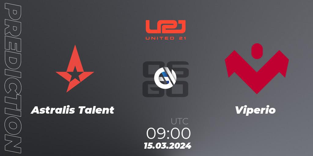 Prognose für das Spiel Astralis Talent VS Viperio. 15.03.24. CS2 (CS:GO) - United21 Season 13