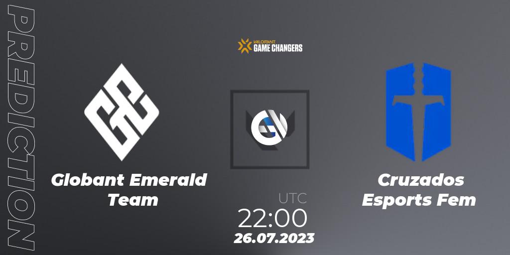Prognose für das Spiel Globant Emerald Team VS Cruzados Esports Fem. 26.07.2023 at 22:00. VALORANT - VCT 2023: Game Changers Latin America South