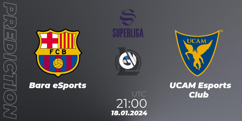 Prognose für das Spiel Barça eSports VS UCAM Esports Club. 18.01.2024 at 21:00. LoL - Superliga Spring 2024 - Group Stage