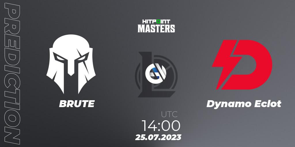 Prognose für das Spiel BRUTE VS Dynamo Eclot. 25.07.2023 at 14:20. LoL - Hitpoint Masters Summer 2023 - Playoffs