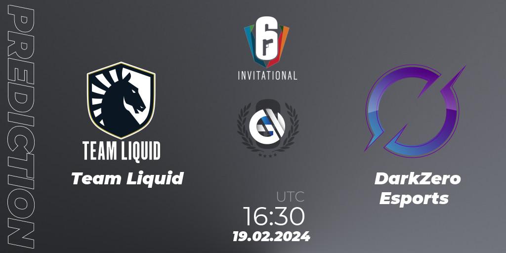 Prognose für das Spiel Team Liquid VS DarkZero Esports. 19.02.24. Rainbow Six - Six Invitational 2024