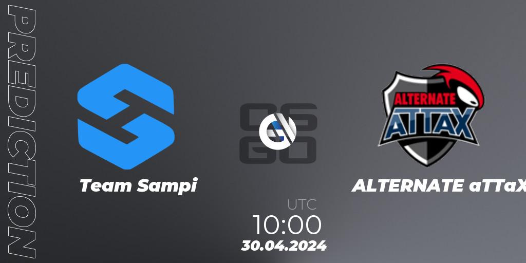 Prognose für das Spiel Team Sampi VS ALTERNATE aTTaX. 30.04.24. CS2 (CS:GO) - HellCup #9