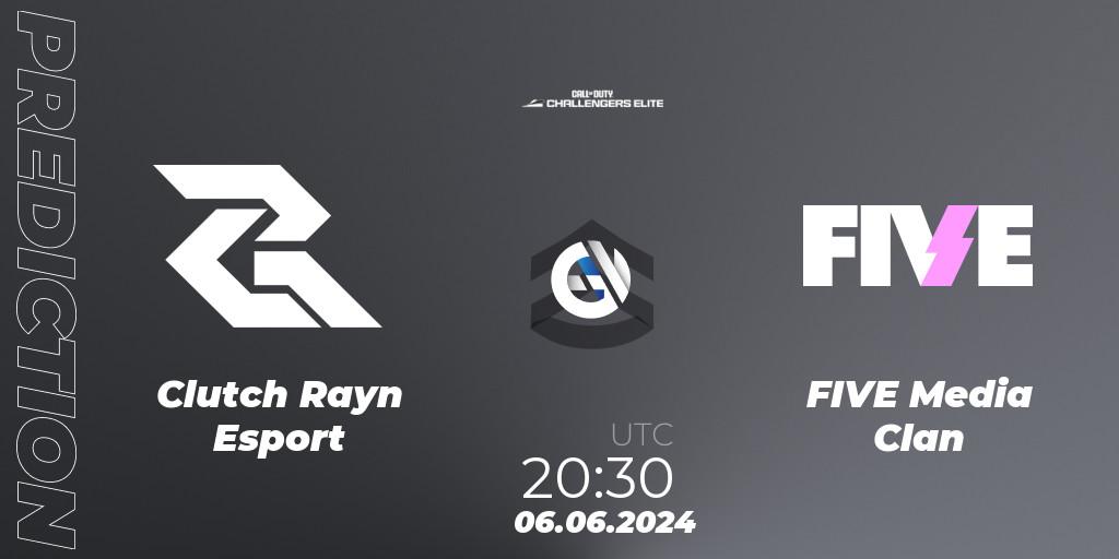 Prognose für das Spiel Clutch Rayn Esport VS FIVE Media Clan. 06.06.2024 at 20:30. Call of Duty - Call of Duty Challengers 2024 - Elite 3: EU