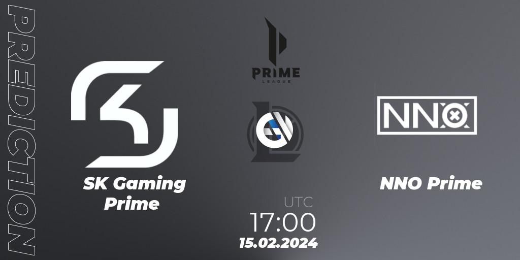Prognose für das Spiel SK Gaming Prime VS NNO Prime. 17.01.24. LoL - Prime League Spring 2024 - Group Stage