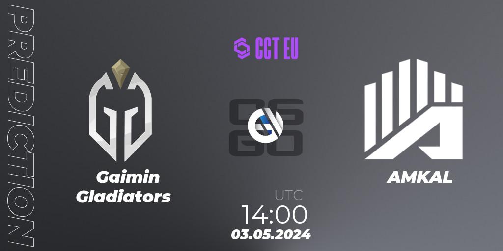 Prognose für das Spiel Gaimin Gladiators VS AMKAL. 03.05.2024 at 14:00. Counter-Strike (CS2) - CCT Season 2 Europe Series 1
