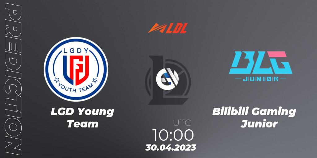 Prognose für das Spiel LGD Young Team VS Bilibili Gaming Junior. 30.04.2023 at 10:35. LoL - LDL 2023 - Regular Season - Stage 2