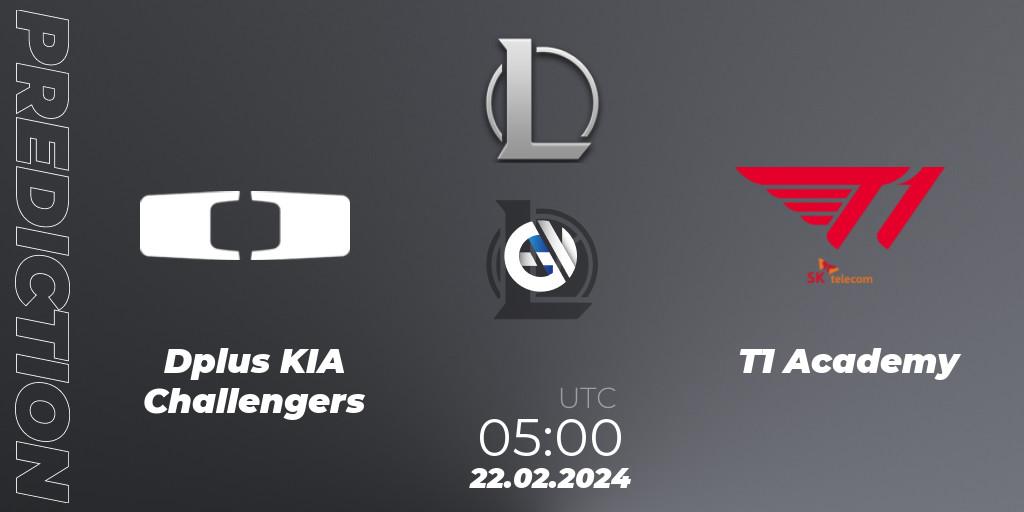 Prognose für das Spiel Dplus KIA Challengers VS T1 Academy. 22.02.24. LoL - LCK Challengers League 2024 Spring - Group Stage