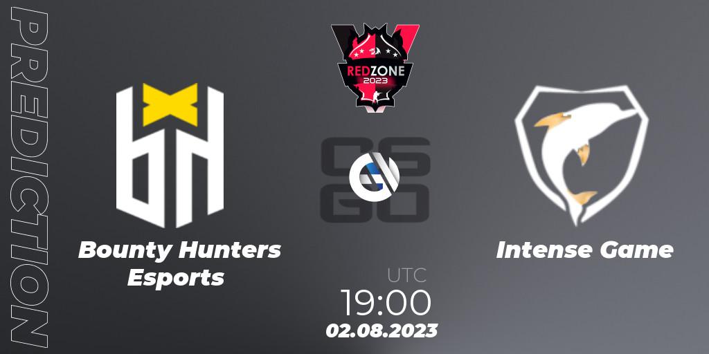 Prognose für das Spiel Bounty Hunters Esports VS Intense Game. 02.08.2023 at 19:00. Counter-Strike (CS2) - RedZone PRO League Season 5