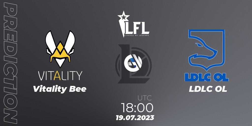 Prognose für das Spiel Vitality Bee VS LDLC OL. 19.07.23. LoL - LFL Summer 2023 - Group Stage