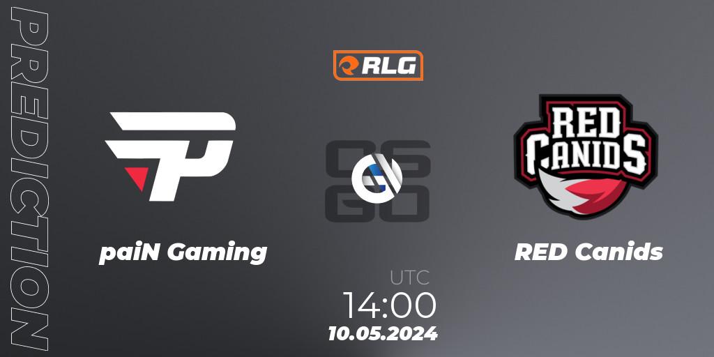 Prognose für das Spiel paiN Gaming VS RED Canids. 10.05.2024 at 14:00. Counter-Strike (CS2) - RES Latin American Series #4