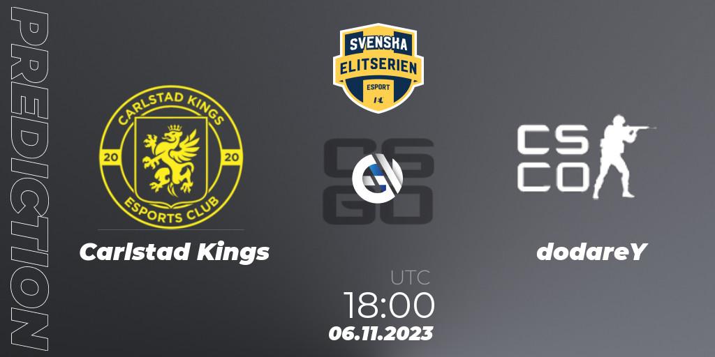 Prognose für das Spiel Carlstad Kings VS dodareY. 06.11.2023 at 18:00. Counter-Strike (CS2) - Svenska Elitserien Fall 2023: Online Stage