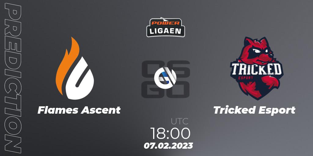 Prognose für das Spiel Flames Ascent VS Tricked Esport. 07.02.23. CS2 (CS:GO) - Dust2.dk Ligaen Season 22