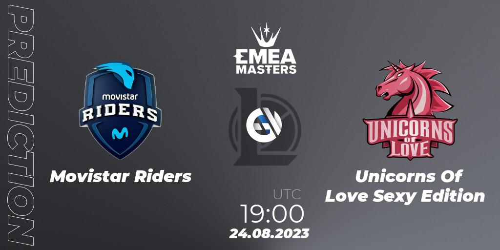 Prognose für das Spiel Movistar Riders VS Unicorns Of Love Sexy Edition. 24.08.23. LoL - EMEA Masters Summer 2023