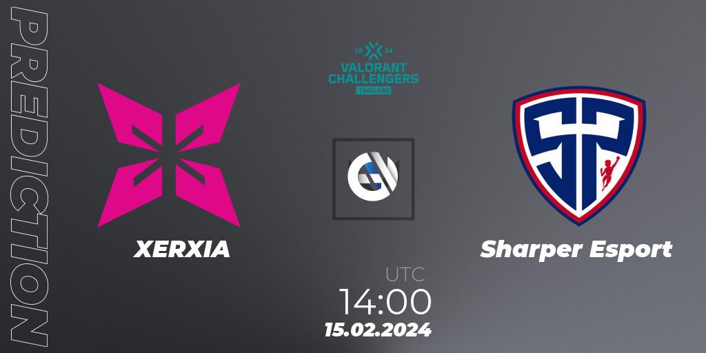 Prognose für das Spiel XERXIA VS Sharper Esport. 15.02.24. VALORANT - VALORANT Challengers Thailand 2024: Split 1