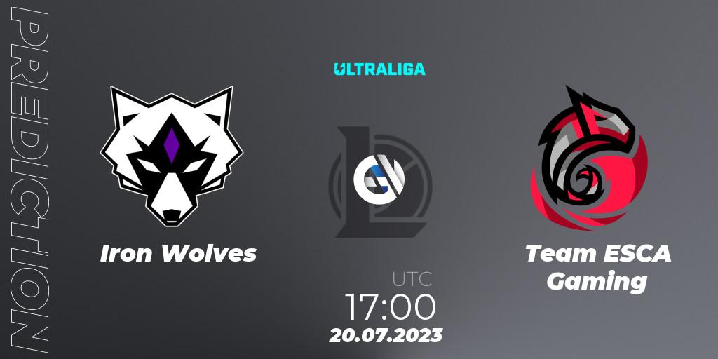Prognose für das Spiel Iron Wolves VS Team ESCA Gaming. 20.07.23. LoL - Ultraliga Season 10 2023 Regular Season
