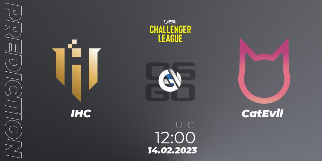 Prognose für das Spiel IHC VS CatEvil. 14.02.2023 at 12:00. Counter-Strike (CS2) - ESL Challenger League Season 44: Asia-Pacific