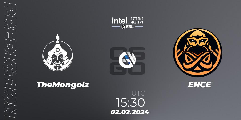 Prognose für das Spiel TheMongolz VS ENCE. 02.02.2024 at 15:30. Counter-Strike (CS2) - IEM Katowice 2024 Play-in