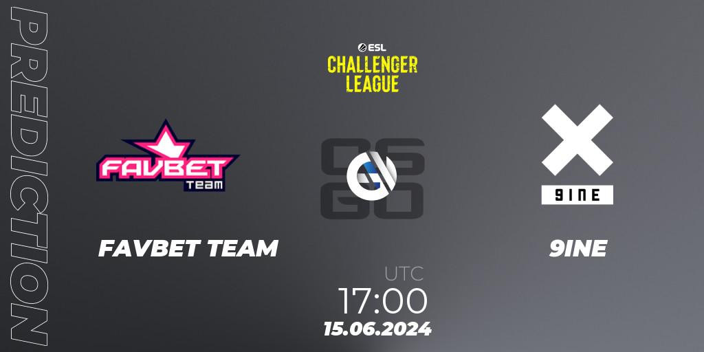 Prognose für das Spiel FAVBET TEAM VS 9INE. 15.06.2024 at 17:00. Counter-Strike (CS2) - ESL Challenger League Season 47 Relegation: Europe