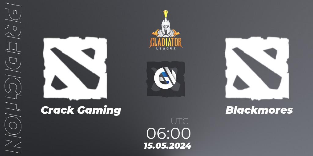 Prognose für das Spiel Crack Gaming VS Blackmores. 15.05.2024 at 07:00. Dota 2 - Gladiator League