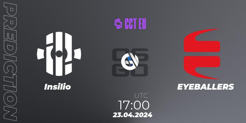Prognose für das Spiel Insilio VS EYEBALLERS. 23.04.24. CS2 (CS:GO) - CCT Season 2 Europe Series 1