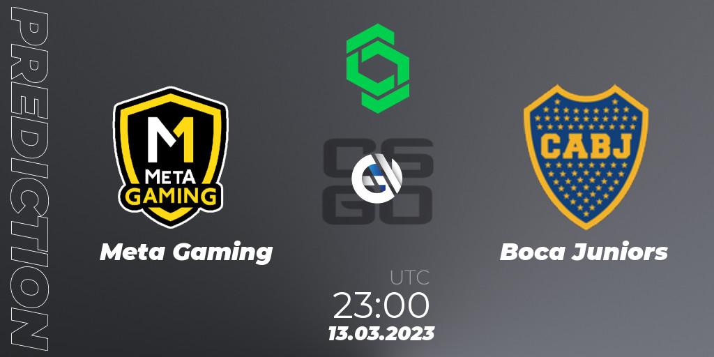 Prognose für das Spiel Meta Gaming Brasil VS Boca Juniors. 14.03.2023 at 00:00. Counter-Strike (CS2) - CCT South America Series #5