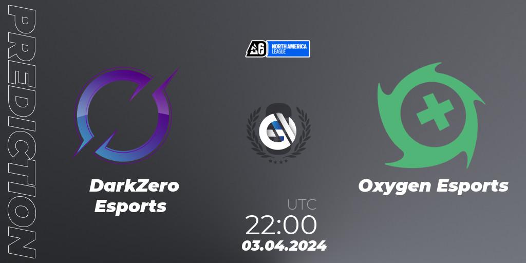 Prognose für das Spiel DarkZero Esports VS Oxygen Esports. 03.04.24. Rainbow Six - North America League 2024 - Stage 1