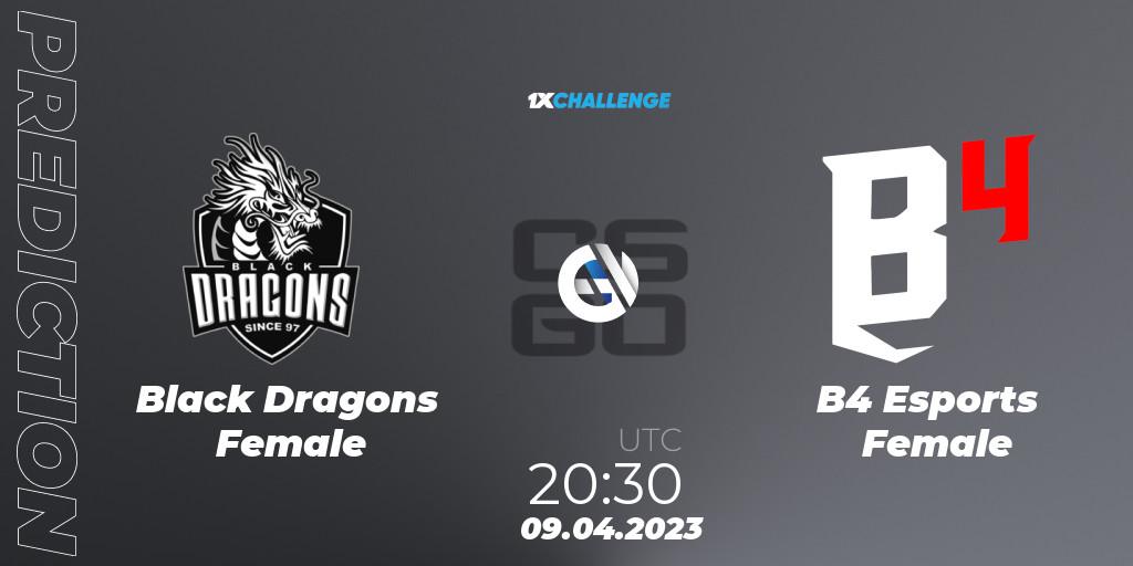 Prognose für das Spiel Black Dragons Female VS B4 Esports Female. 09.04.23. CS2 (CS:GO) - 1xChallenge