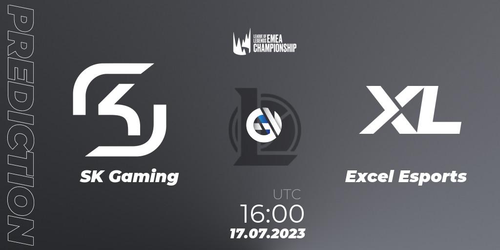 Prognose für das Spiel SK Gaming VS Excel Esports. 17.07.23. LoL - LEC Summer 2023 - Group Stage
