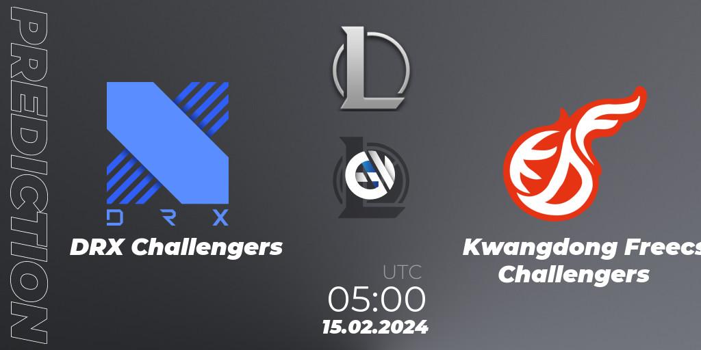 Prognose für das Spiel DRX Challengers VS Kwangdong Freecs Challengers. 15.02.2024 at 05:00. LoL - LCK Challengers League 2024 Spring - Group Stage