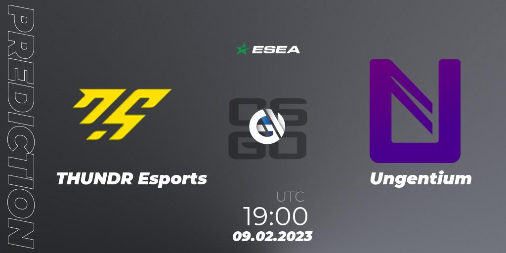 Prognose für das Spiel THUNDR Esports VS Ungentium. 09.02.23. CS2 (CS:GO) - ESEA Season 44: Advanced Division - Europe