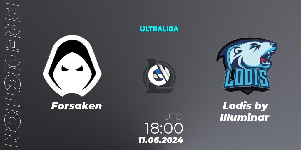 Prognose für das Spiel Forsaken VS Lodis by Illuminar. 11.06.2024 at 18:00. LoL - Ultraliga Season 12