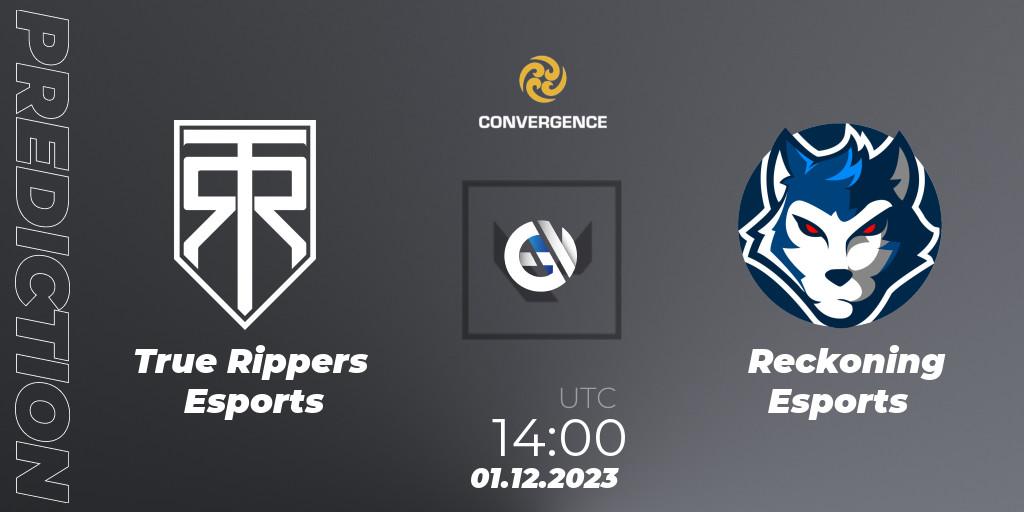 Prognose für das Spiel True Rippers Esports VS Reckoning Esports. 02.12.23. VALORANT - Convergence 2023