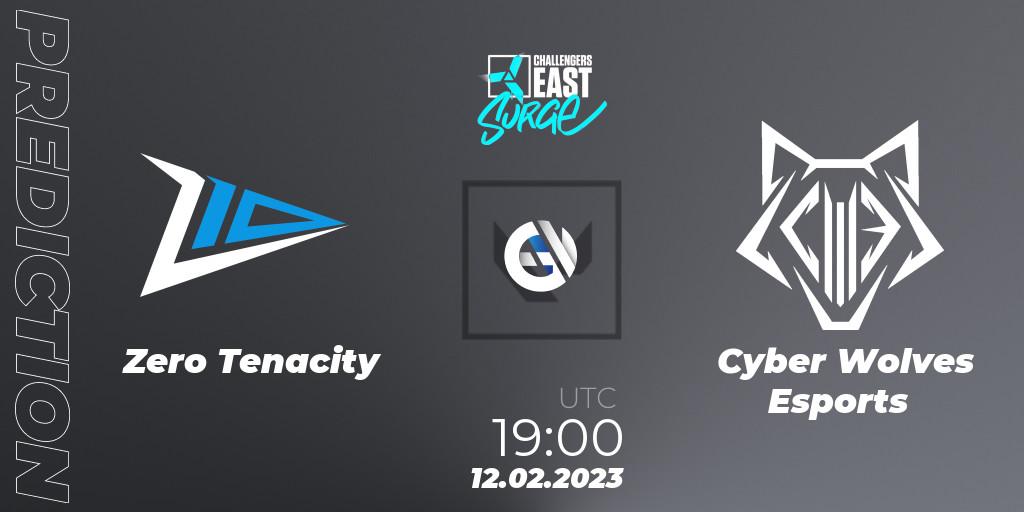 Prognose für das Spiel Zero Tenacity VS Cyber Wolves Esports. 12.02.23. VALORANT - VALORANT Challengers 2023 East: Surge Split 1