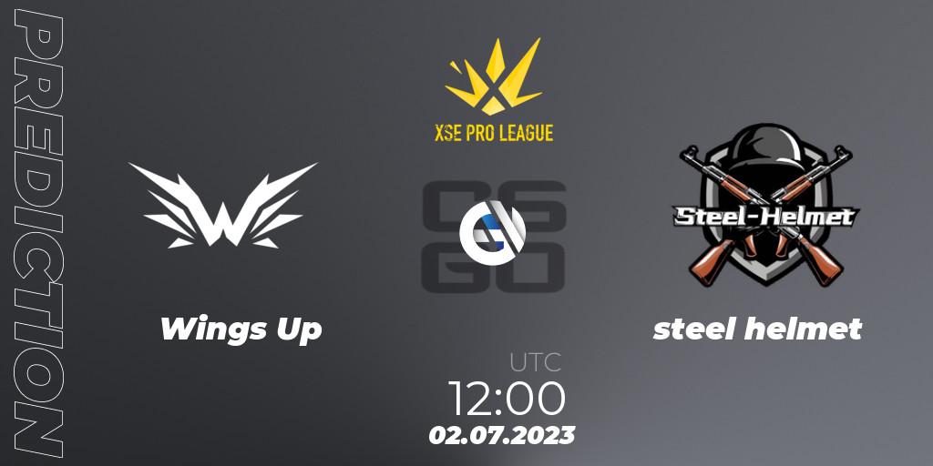 Prognose für das Spiel Wings Up VS steel helmet. 02.07.2023 at 12:00. Counter-Strike (CS2) - XSE Pro League: Online Stage