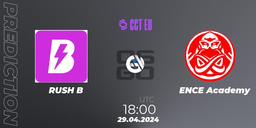 Prognose für das Spiel RUSH B VS ENCE Academy. 29.04.2024 at 19:00. Counter-Strike (CS2) - CCT Season 2 Europe Series 2 