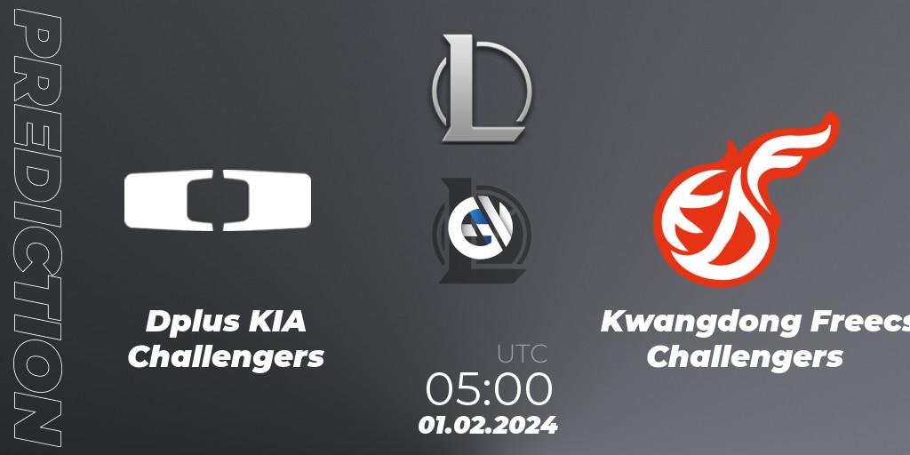 Prognose für das Spiel Dplus KIA Challengers VS Kwangdong Freecs Challengers. 01.02.2024 at 05:00. LoL - LCK Challengers League 2024 Spring - Group Stage