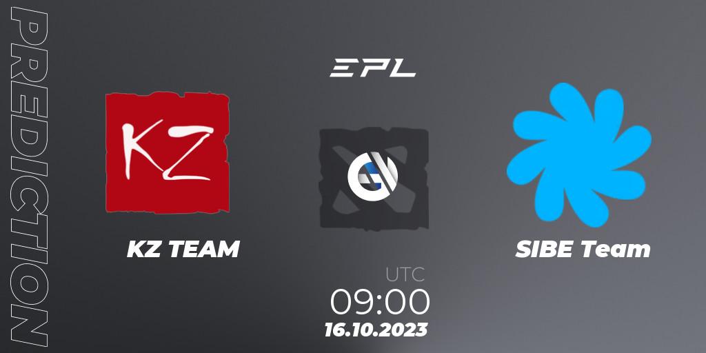 Prognose für das Spiel KZ TEAM VS SIBE Team. 16.10.23. Dota 2 - European Pro League Season 13
