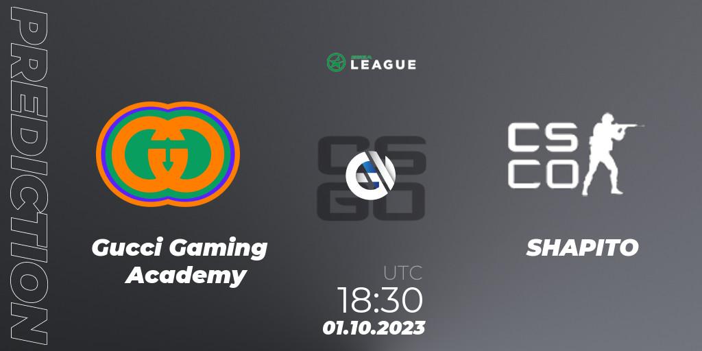 Prognose für das Spiel Gucci Gaming Academy VS SHAPITO. 02.10.23. CS2 (CS:GO) - ESEA Season 46: Main Division - Europe