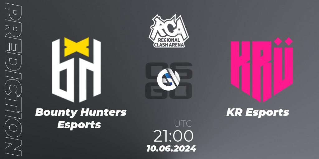 Prognose für das Spiel Bounty Hunters Esports VS KRÜ Esports. 11.06.2024 at 14:30. Counter-Strike (CS2) - Regional Clash Arena South America