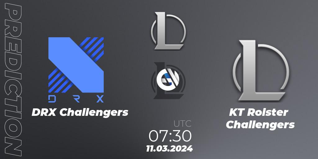 Prognose für das Spiel DRX Challengers VS KT Rolster Challengers. 11.03.24. LoL - LCK Challengers League 2024 Spring - Group Stage