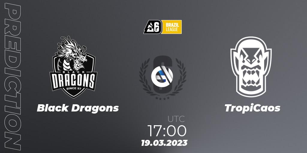 Prognose für das Spiel Black Dragons VS TropiCaos. 19.03.23. Rainbow Six - Brazil League 2023 - Stage 1