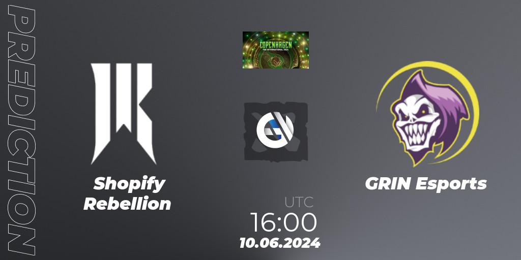 Prognose für das Spiel Shopify Rebellion VS GRIN Esports. 10.06.2024 at 16:00. Dota 2 - The International 2024: North America Closed Qualifier