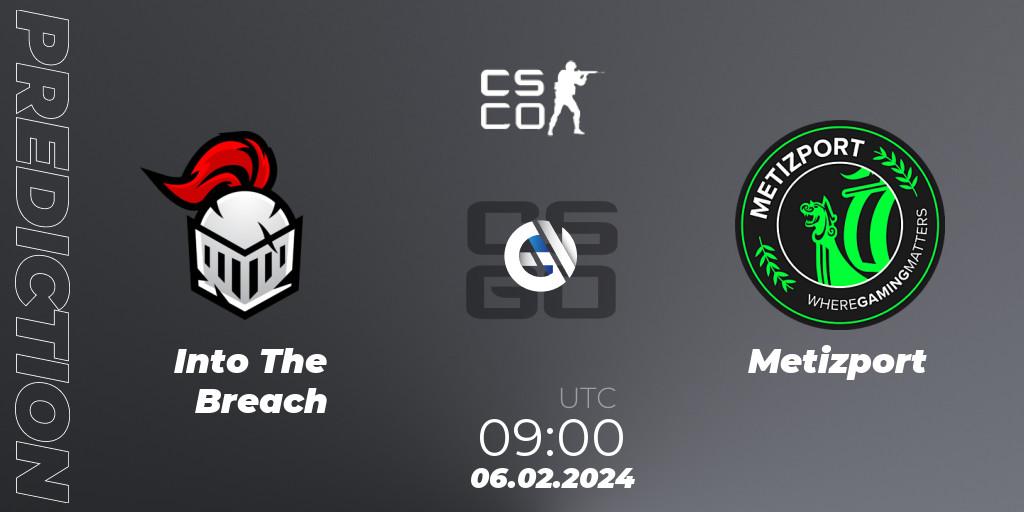 Prognose für das Spiel Into The Breach VS Metizport. 06.02.24. CS2 (CS:GO) - European Pro League Season 13