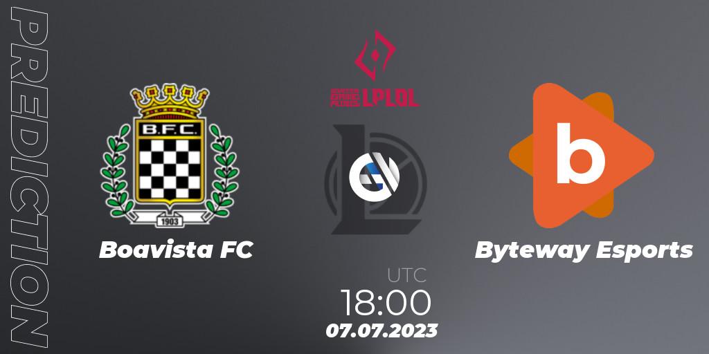 Prognose für das Spiel Boavista FC VS Byteway Esports. 07.07.2023 at 18:00. LoL - LPLOL Split 2 2023 - Group Stage