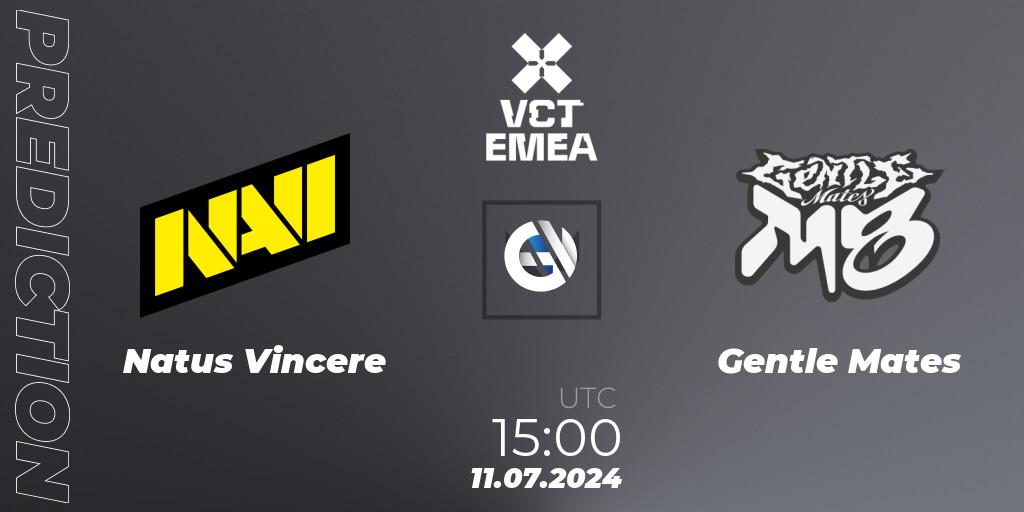 Prognose für das Spiel Natus Vincere VS Gentle Mates. 11.07.2024 at 16:00. VALORANT - VALORANT Champions Tour 2024: EMEA League - Stage 2 - Group Stage
