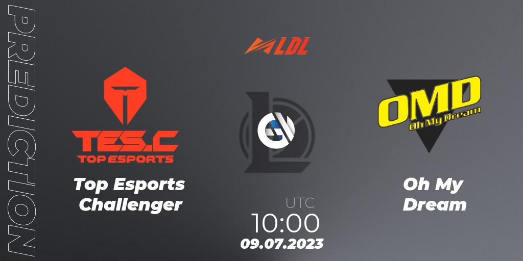 Prognose für das Spiel Top Esports Challenger VS Oh My Dream. 09.07.23. LoL - LDL 2023 - Regular Season - Stage 3