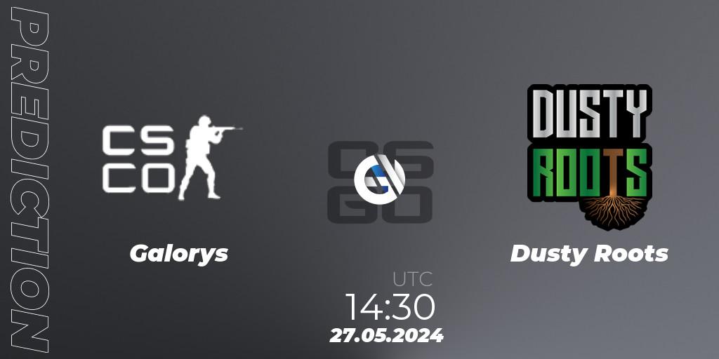 Prognose für das Spiel Galorys VS Dusty Roots. 27.05.2024 at 14:30. Counter-Strike (CS2) - CCT Season 2 South America Series 1