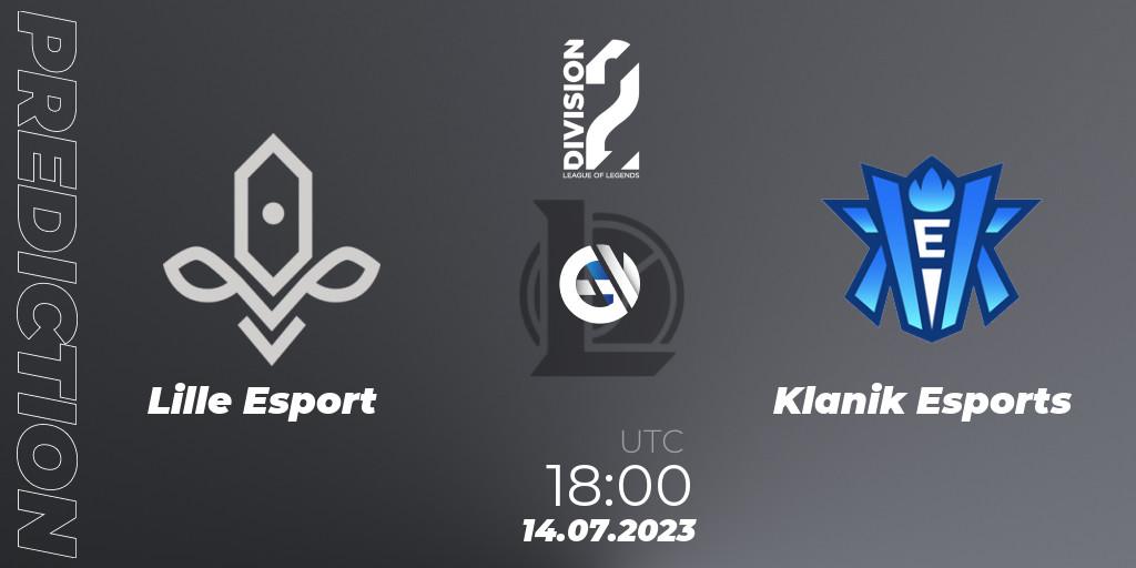 Prognose für das Spiel Lille Esport VS Klanik Esports. 14.07.2023 at 18:00. LoL - LFL Division 2 Summer 2023 - Group Stage